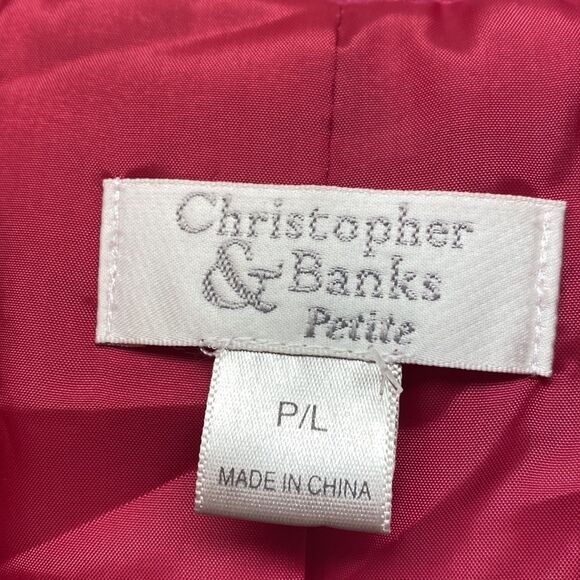 Christopher and Banks petite large pink suede jacket - Picture 3 of 7